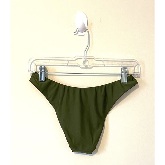 J. Crew High Leg Swim Bikini Bottom Green Size XS NEW - Picture 4 of 8